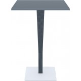 Riva Werzalit Top Square Bar Height Table Dark Gray 27.5 inch - Front