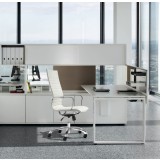 Woodstock Marketing Janis High Back Swivel Arm Chair - White Lifestyle