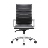 Woodstock Marketing Janis High Back Swivel Arm Chair - Black Front