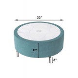 Jefferson Round Table - Dimensions (Light Blue)