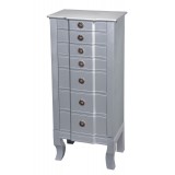 Trésor Jewelry Armoire - Silver - Closed