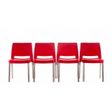 Molded Polypropylene With Aluminum Legs Side Chair - JOI-AQUA - Set