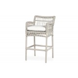 Mackinac Bar Stool in Putty Wicker - Angled