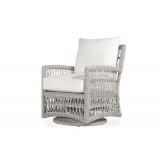 Mackinac Swivel Glider Lounge Chair in Putty - Angled