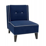 Marina Accent Chair - Indigo Fabric
