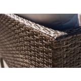 Martinique Lounge Chair in Granite - Wicker Detail