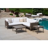 Martinique Sectional Sofa in Granite - Lifestyle