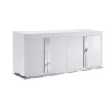 Maurice Buffet In High Gloss White - Angled