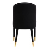 Moe's Home Collection Liberty Dining Chair - Set of 2 - BLACK - Rear