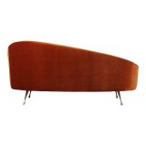Moe's Home Collection Abigail Curved Chaise - Orange - Rear 