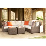 Mesa Right Arm Loveseat in Pecan - Lifestyle 3