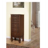 Trésor Jewelry Armoire - Coffee - Drawers Closed
