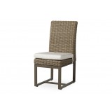 Milan Armless Dining Chair in Brushwood - Angled