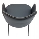 Minnie Armchair In Dove Grey - Top Back View