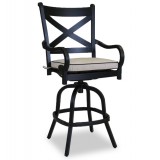 Monterey Barstool With Cushions In Frequency Sand With Canvas Walnut Welt