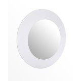 Emily Mirror High Gloss White - Angled With White BG