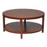 Merge 36" Round Coffee Table - Brown