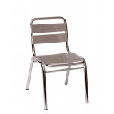 Parma Stacking Side Chair - Anodized Aluminum Frame