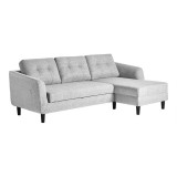 Moe's Home Collection Belagio Sofa Bed - Light Grey - Right Facing