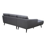 Carson Sectional Grey Left - Back AngleD
