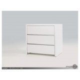 Blanche 3 Drawer Night Table High Gloss White