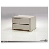 Blanche 2 Drawer Night Table High Gloss Stone