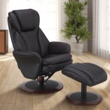 Norway Recliner and Ottoman - Java (Brown) Leather