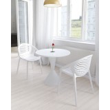 Gravely Arm Chair White Polypropylene -  Lifestyle 2