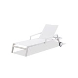 Whiteline Modern Living Bondi Outdoor Chaise - Set of 2 - White