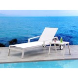 Whiteline Modern Living Bondi Outdoor Chaise - Set of 2 - White