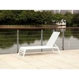 Whiteline Modern Living Sunset Outdoor Chaise - Set of 2 - White