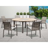 Whiteline Modern Living Sanctuary Indoor / Outdoor Dining Armchair - Set of 4
