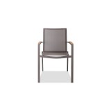 Whiteline Modern Living Sanctuary Indoor / Outdoor Dining Armchair - Set of 4 - Taupe