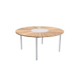 Whiteline Modern Living Sanctuary Indoor / Outdoor Dining Table - White