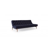 Oldschool Sofa in Brass Legs and Velvet Dark Blue