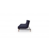 Oldschool Sofa in Brass Legs and Velvet Dark Blue - Side