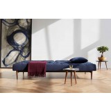 Oldschool Sofa in Brass Legs and Velvet Dark Blue