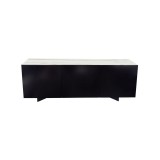 Bellini Modern Living Optik Sideboard - White Body + Brazilian Green Ceramic Top