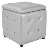 LumiSource Pouf Square Ottoman - Perspective