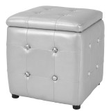 LumiSource Pouf Square Ottoman - Perspective
