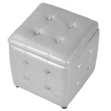 LumiSource Pouf Square Ottoman - Top