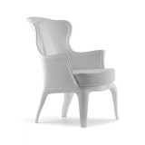 Molded Polycarbonate Mold Side Chair - PASHA – WHITE - White BG  - Side
