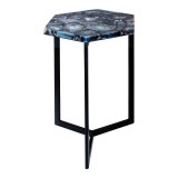 Hexagon Agate Accent Table - Side