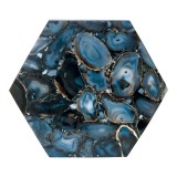 Hexagon Agate Accent Table - Tabletop
