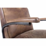 Moe's Home Collection Perth Club Chair Light Brown - Seat Arm Close-Up