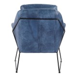 Moe's Home Collection Greer Club Chair - Blue - Rear