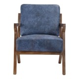 Moe's Home Collection Drexel Arm Chair - Blue - Front