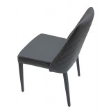 Polly Chair In Anthracite Grey - Top Side Angle