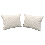 Primavera All-weather Scatter Diamond Stitch Pillows - White - White BG