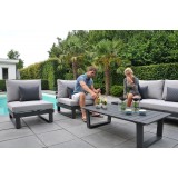 Primavera All-weather Scatter Diamond Stitch Pillows - Carbon - Lifestyle
